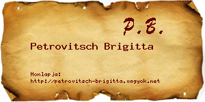 Petrovitsch Brigitta névjegykártya